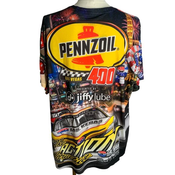 Pennzoil 400 Las Vegas 2019 T Shirt 2XL All Over Print AOP Crewneck Short Sleeve - Picture 4 of 6